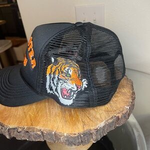 Lancaster Tigers Black Trucker Hat with tiger Embroidery